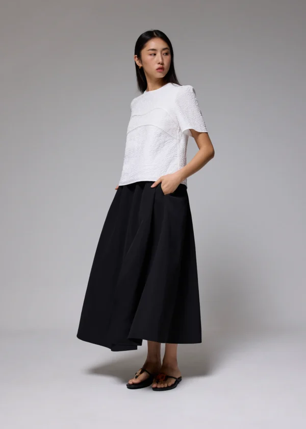 Embossed Jacquard Shell Top