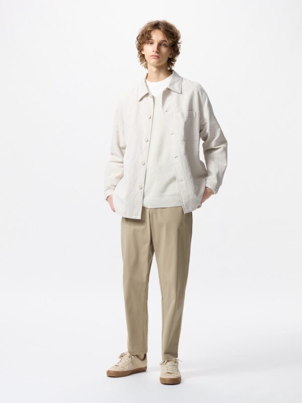 Cotton and Linen Shirt-style Jacket/Long-sleeved Casual Jacket