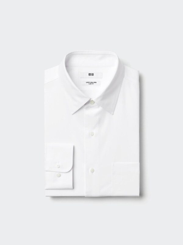 High-Performance Slim-Fit Wrinkle-Free Shirt/Long-Sleeve Shirt