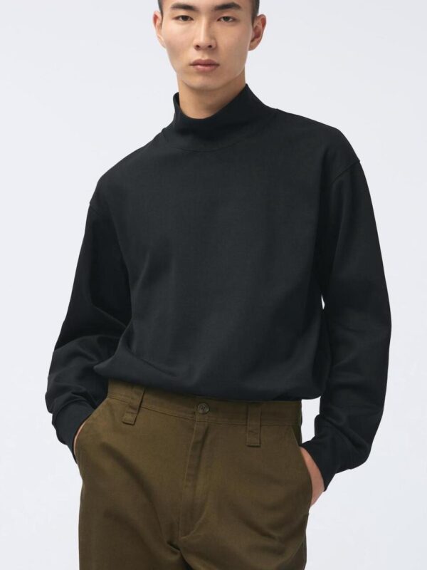 Loose and Soft Turtleneck Pullover Long-sleeved T-shirt Casual Warm Base Layer