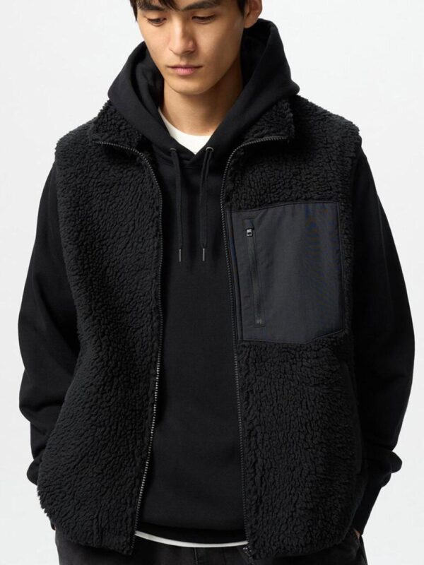 Imitation Sherpa Polar Fleece Vest, Warm, Casual and Versatile
