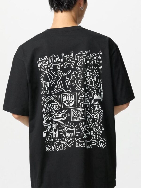 Printed Doodle Design Short Sleeve T-Shirt